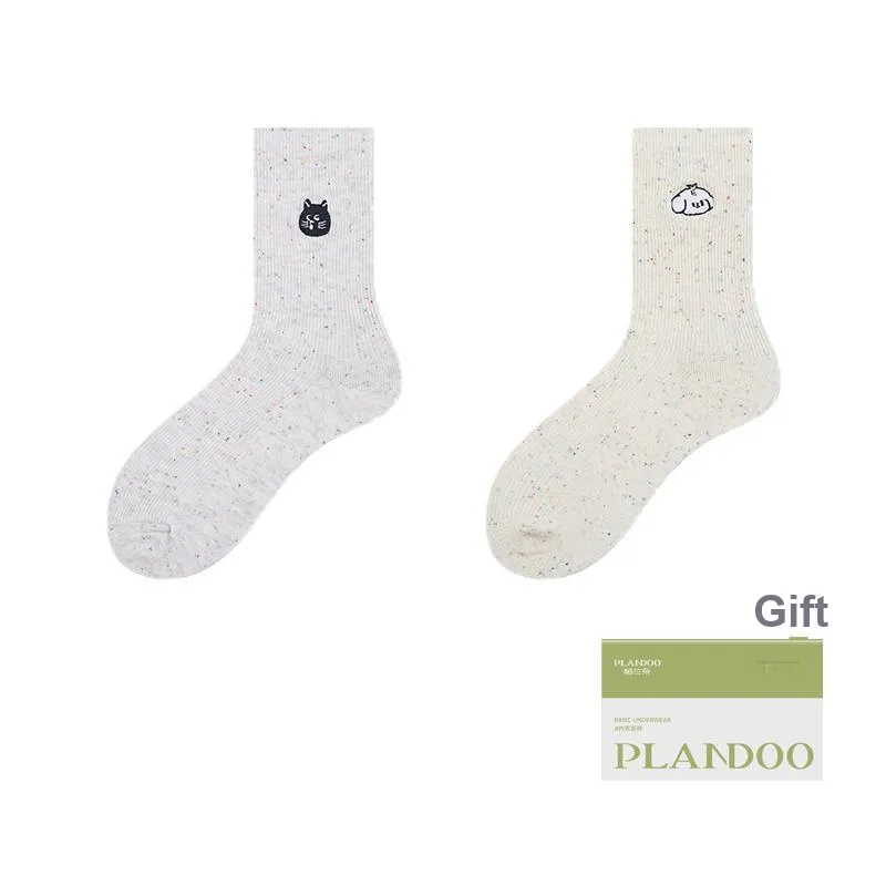 PLANDOO Mid Calf Socks Women's Shopping Bag Combo Set-6