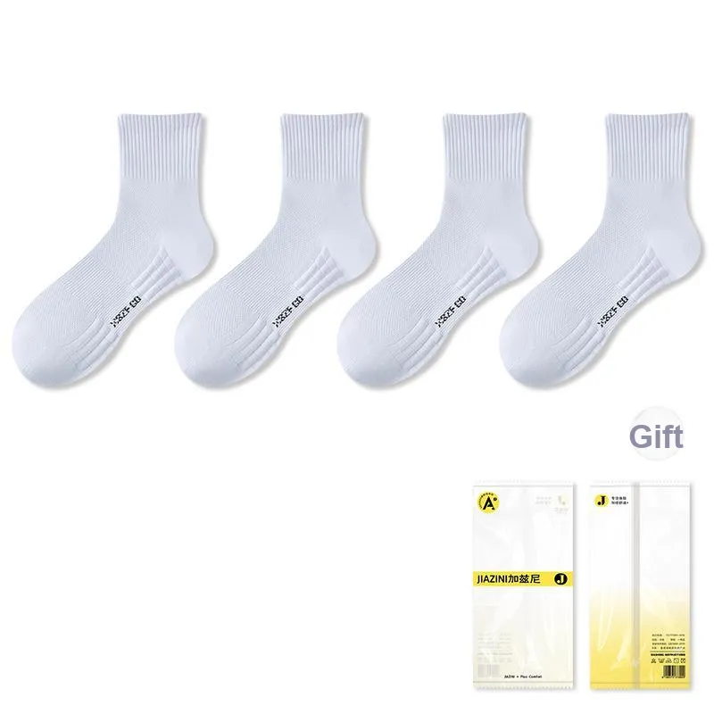 JIAZINI Mid Calf Socks Men's 4 Pack-16
