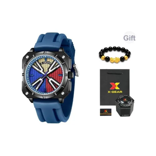 X Шестерня Кварцевый механизм Мужские часы 40 мм Черный