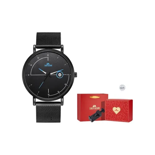 LIBER AEDON Кварцевый механизм Черный циферблат Мужские часы