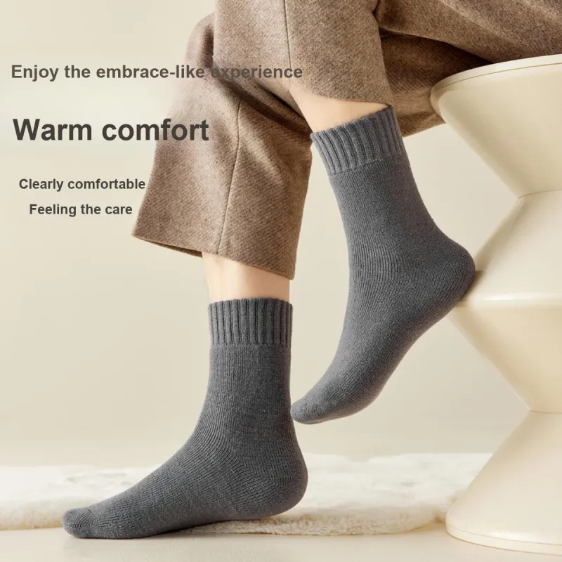 MIIOW Mid Calf Socks Men's 5 Pack Mixed Color-3