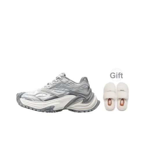 OGR Износостойкие Дышащие Увеличивающие Высоту Низкие Кроссовки для Бега Унисекс Beiya Серебряный