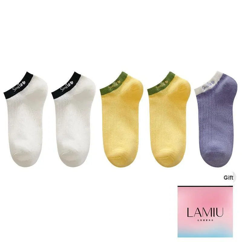 Lan Miao Ankle Socks Women's Shopping Bag 5 Pack-26