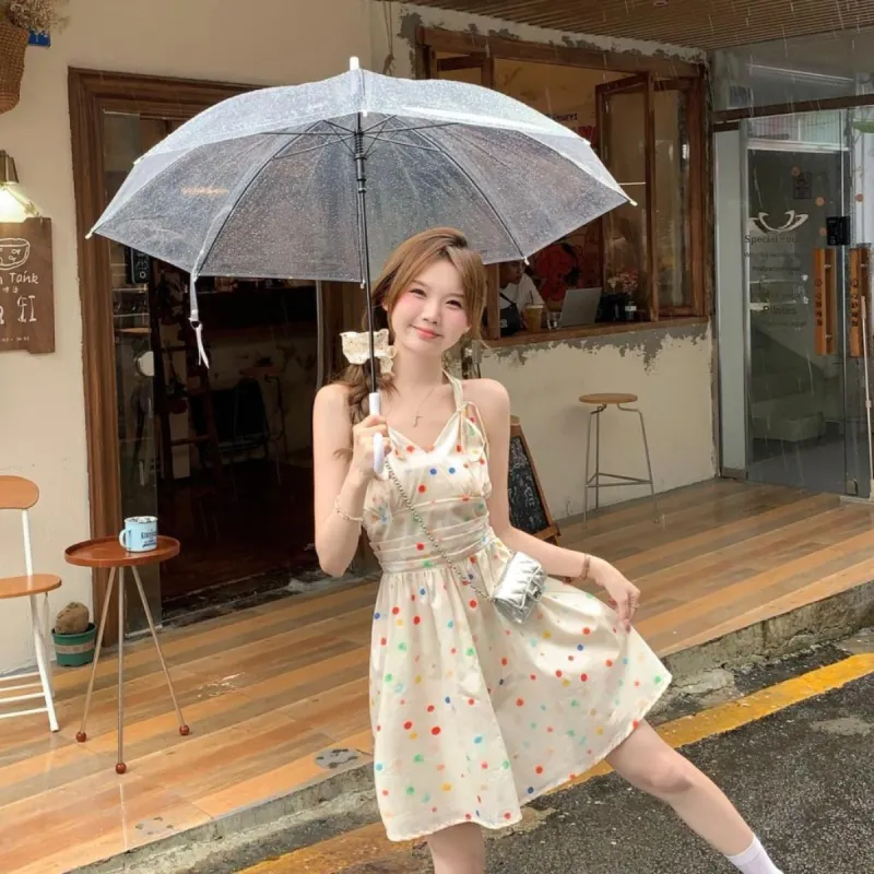 YGPRW Sleeveless Dresses Women's Polka Dot-4