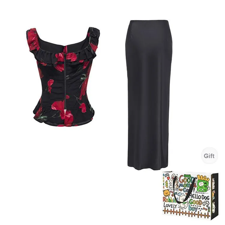 HAPG Two Piece Skirt Sets Women's-1