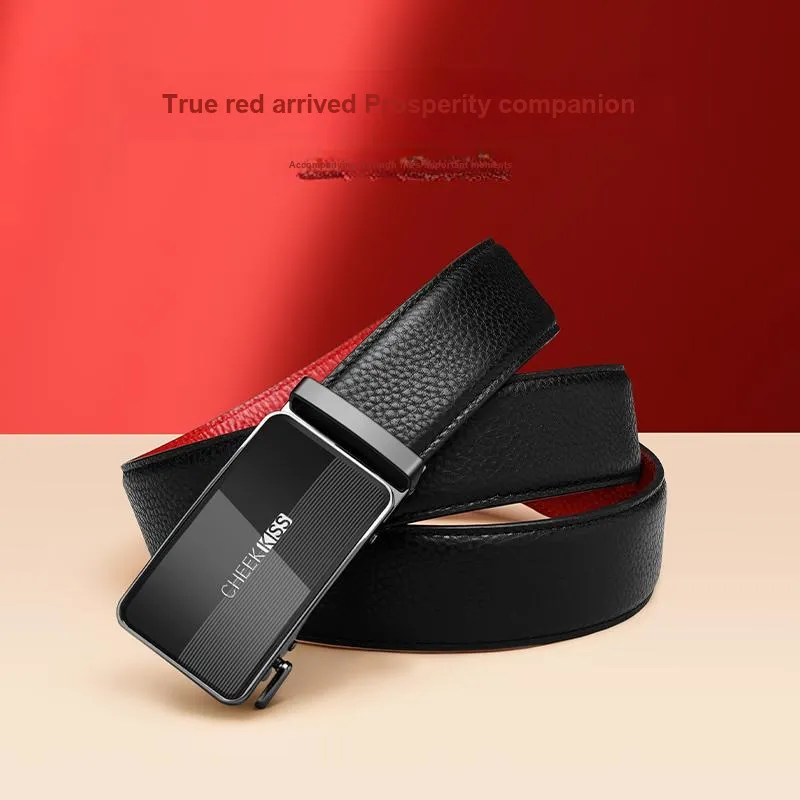 Cheekkiss Cow Leather Belts Men's 3.5cm-1