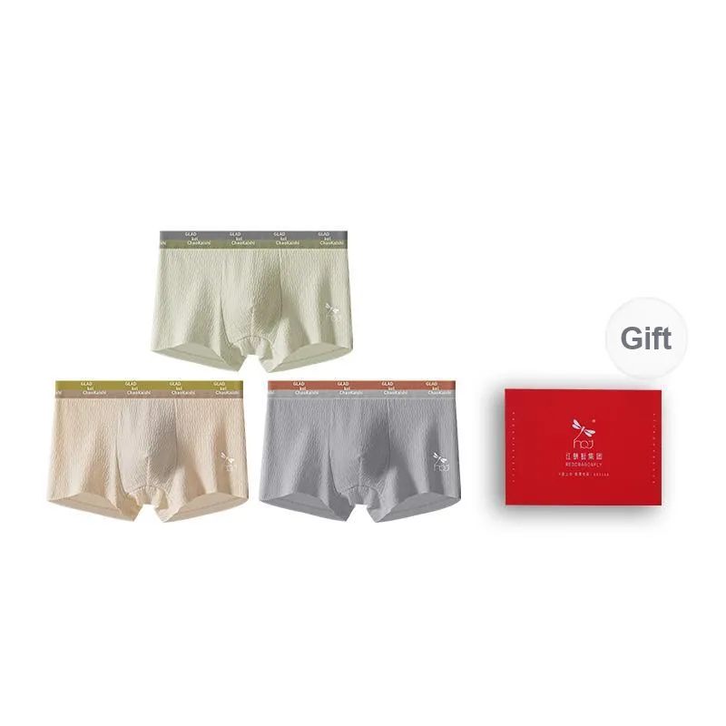 RED DRAGONFLY Cotton Panties Men's 3 Pack Gift Box Set-11