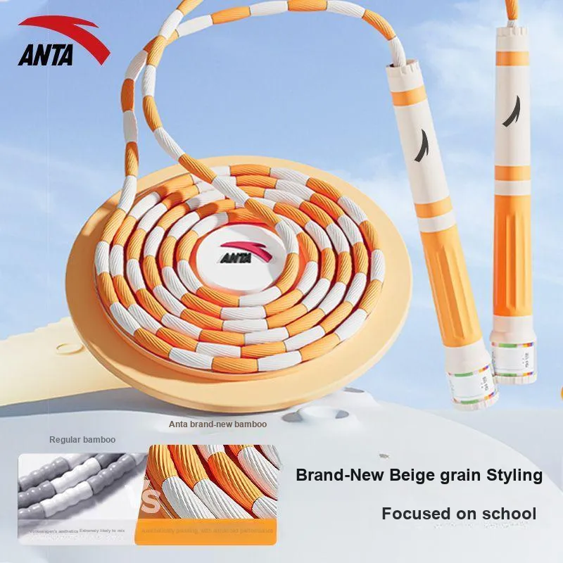 Anta Fitness Training Non Countable Jump Ropes Kids PU Rope, Silicone Controller 3m Orange With Fruit Pieces-3