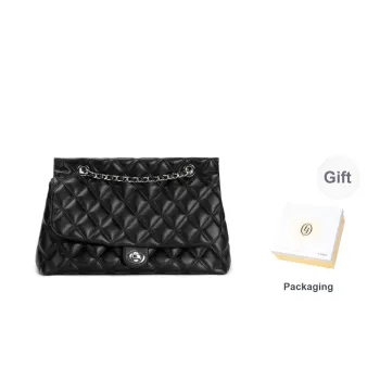 FERIA Natural Cow Leather Diamond Pattern Shopping Bag Shoulder Bag Medium Size Women's Black/Brown/Ecru