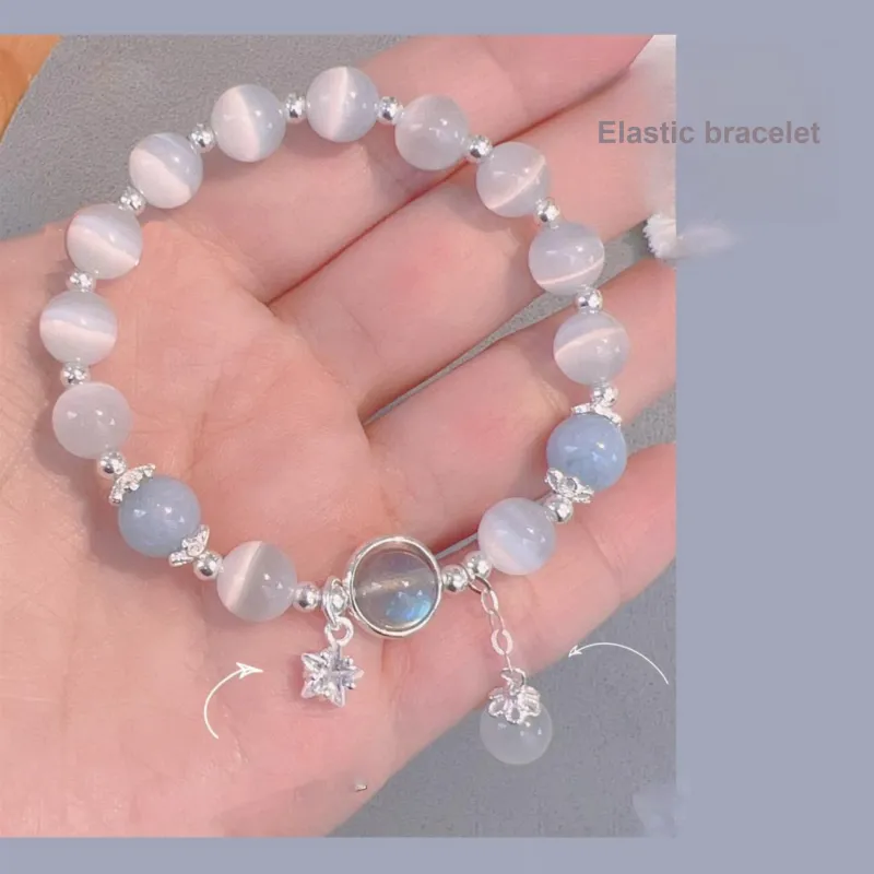 9i Glass Cat Eye Bracelets Women's-1