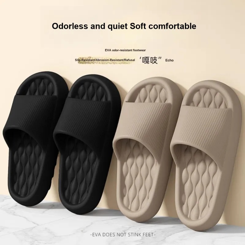 NAIHUO Platform Slippers Summer Outerwear EVA Slip Resistant Odor Free, Indoor Home Super Soft Slippers-4
