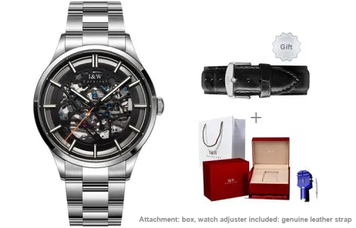 I&W CARNIVAL HWGUOJI Black Panther Collection Automatic Mechanical Movement Watch Men's Watches Black Dial