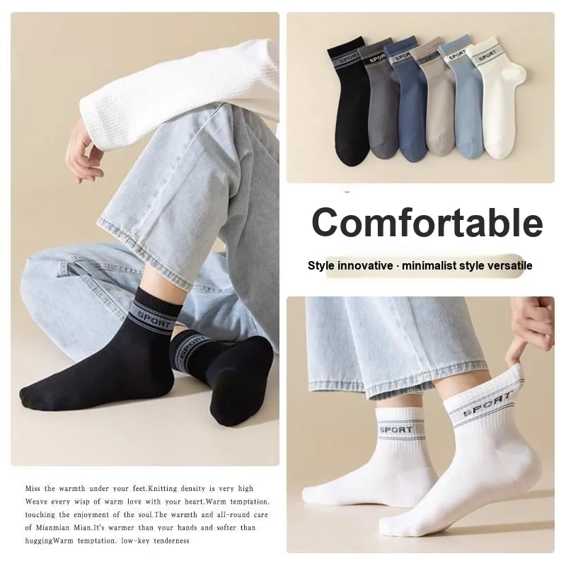 Master Mid Calf Socks Men's Shopping Bag 5 Pack-11