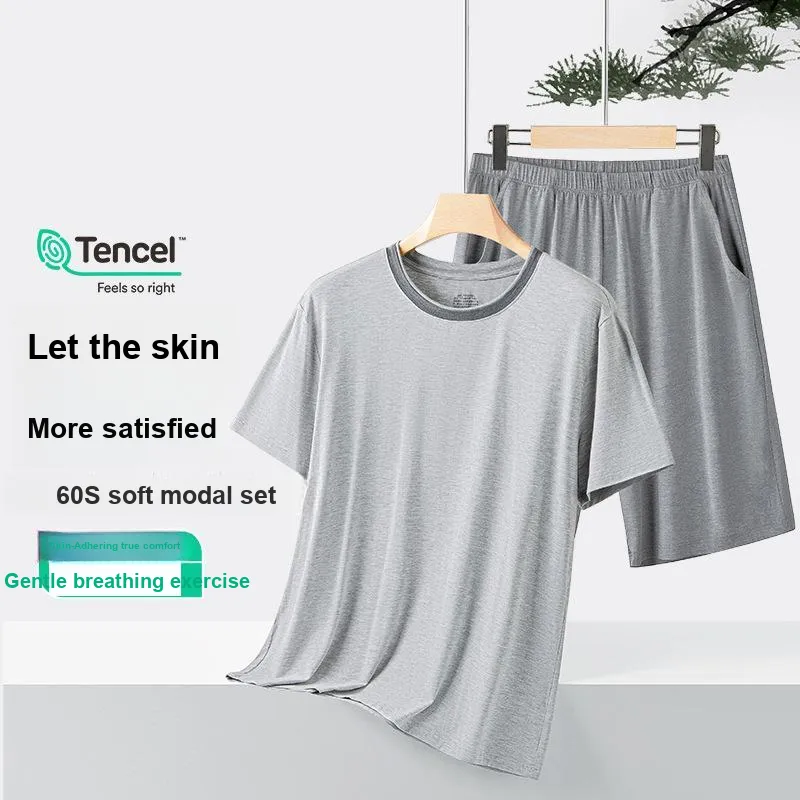 ROBINHOOD Pajama Set Men's Gift Box Set Light Heather Gray-1