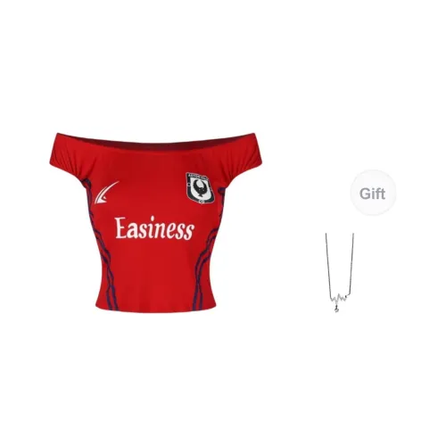 Giyu Красный, с ожерельем, женские футболки