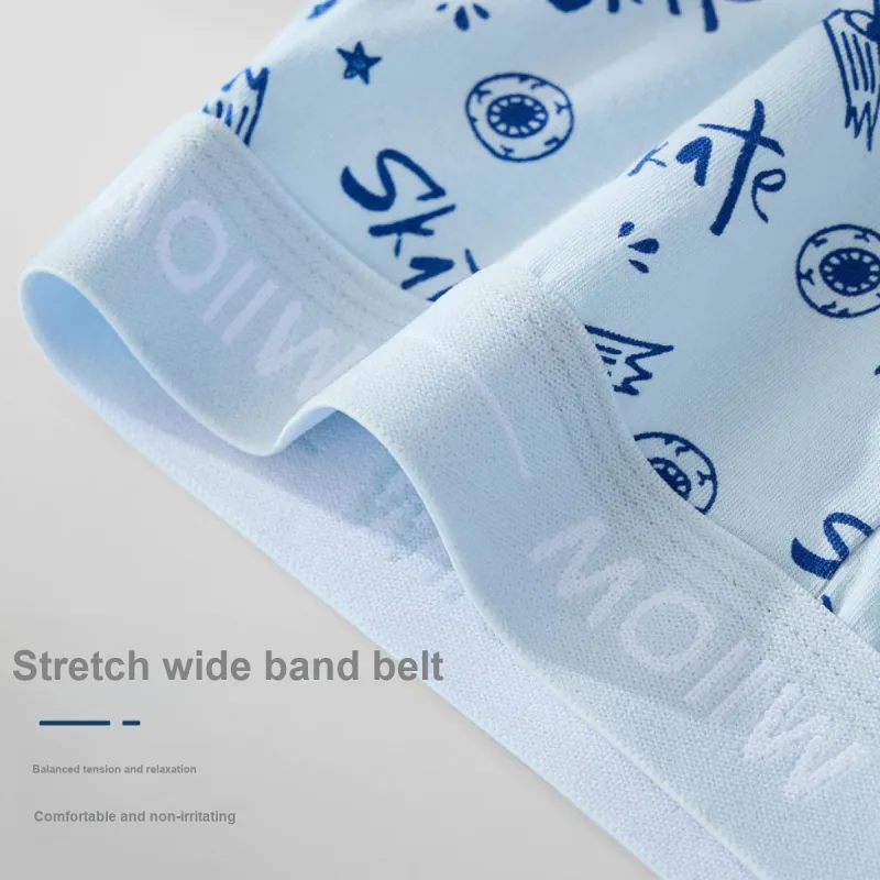 MIIOW Underpants High School Student Cute, Body Fitting Quick Dry Men's 4 Pack Multicolor-6