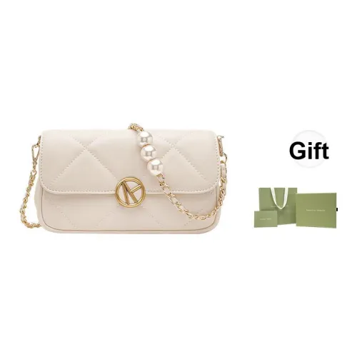 VANESSA HOGAN Lingge Series Коровья кожа Подмышечный Сумка через плечо Маленький Женский Экрю черный зеленый