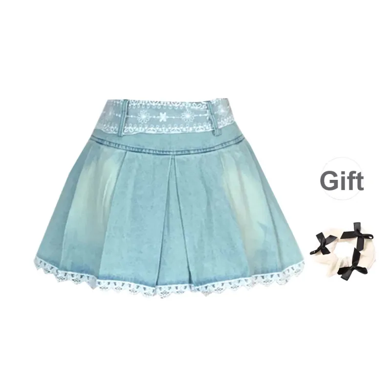 TURN UP Denim Short Skirts Women's-1