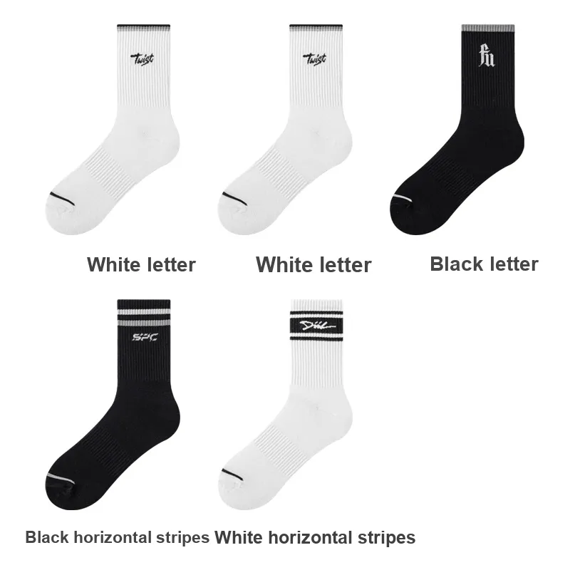 H YXIANG Mid Calf Socks Men's 5 Pack-21
