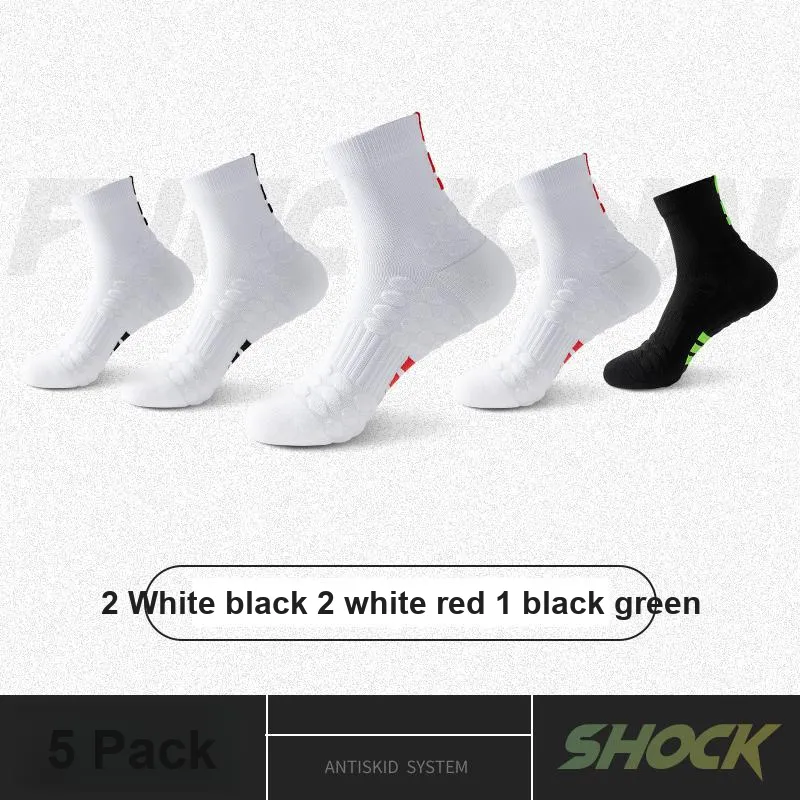 ROBINHOOD Basketball Socks Men's 5 Pack-1