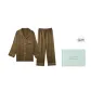 [Gift Box Set]Coffee Fish Tail Silk Men's Long-Sleeved Set