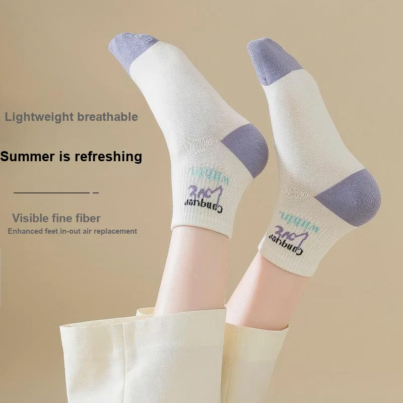 Cotton Gene Mid-Calf Socks Women's 5 Pack-91