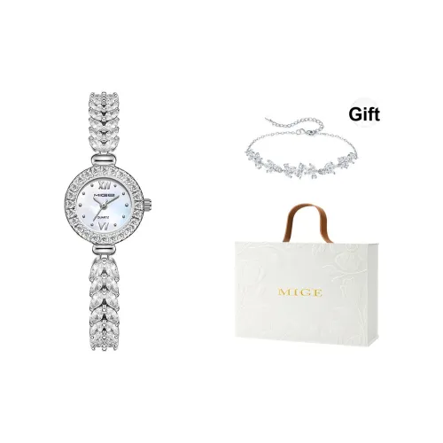 MIGE Mermaid Bracelet Set Кварцевый механизм Экологичный Медный Ремешок Часы Женские Часы