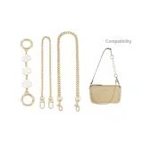 Gold-Tone (Camellia Extender Chain+Decorative Chain+Crossbody Chain)