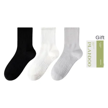 PLANDOO Mid Calf Socks Unisex Shopping Bag 3 Pack