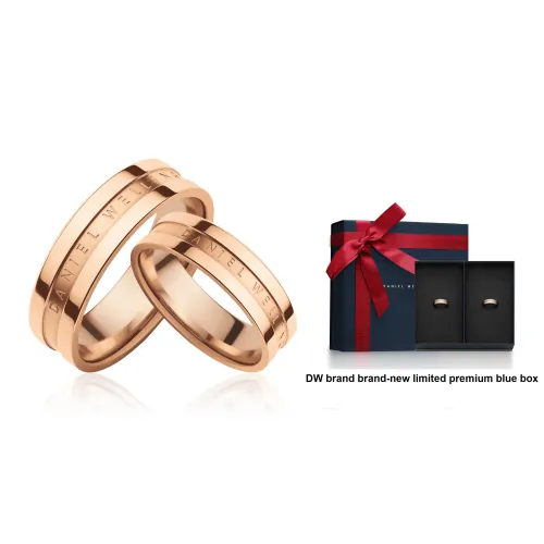 Daniel Wellington Alloy Парные кольца Унисекс Розовое золото