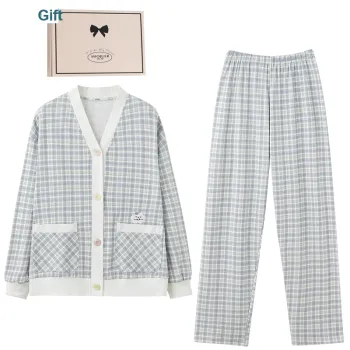 MIOJUER Pajama Set Spring And Fall Season Women's Taro Purple