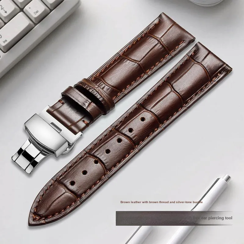 ZHISHENG MIDO DW Tissot Casio Omega CK Compatibility Watch Band 12~24mm Genuine Leather Material-5