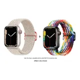 Apple Woven Strap-Starlight Speckles * Rainbow