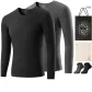 Crew Neck 2 Pack (Night Black+Downpour Gray) with 2 Pack Socks+Shopping Bag