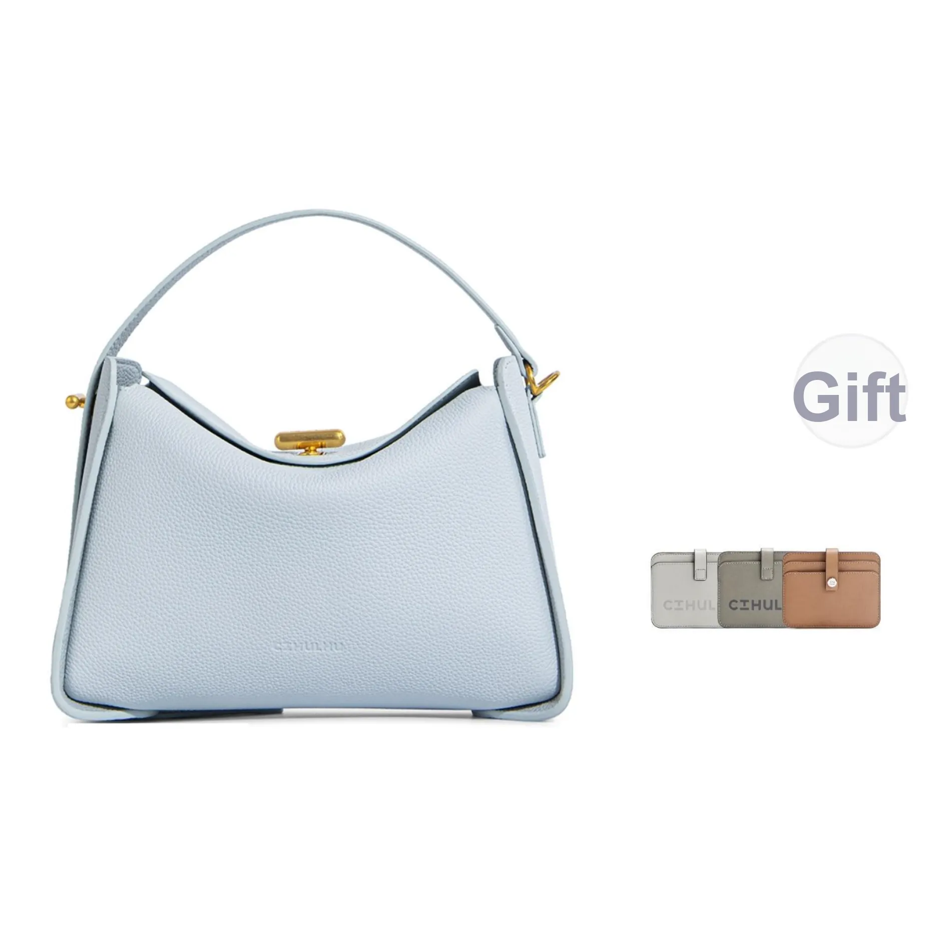 Cthulhu Сумка-ланчбокс из натуральной коровьей кожи с замком ручная сумка сумка через плечо среднего размера женская синяя