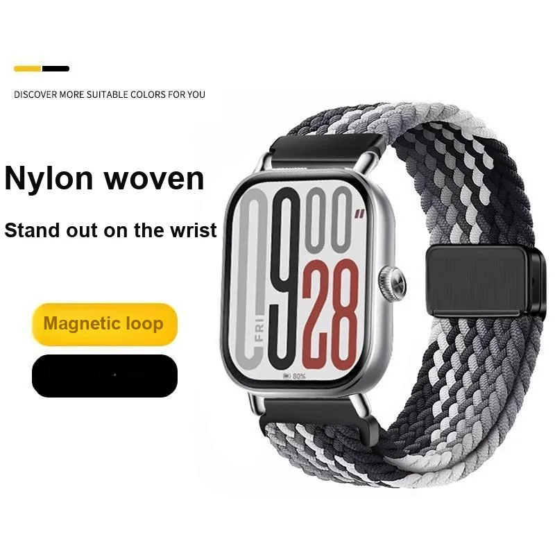 APEPALOG Compatibility  Xiaomi 8 Pro/Xiaomi 9 Pro/Redmi Watch 5/4 Watch Bands Xiaomi Compatibility 22MM Nylon Material-1
