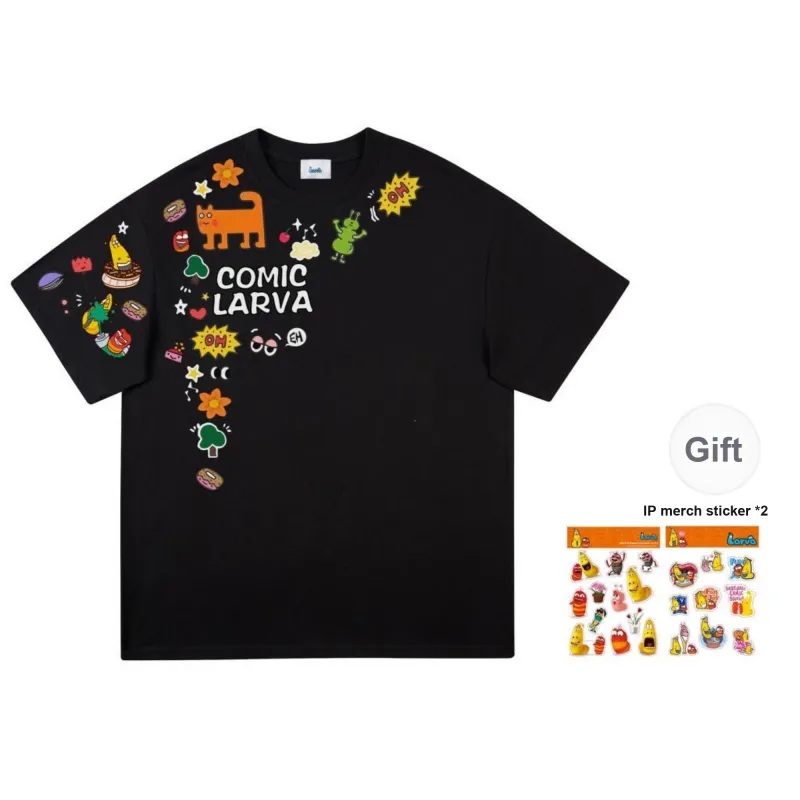 COMIC LARVA T Shirts Unisex-4