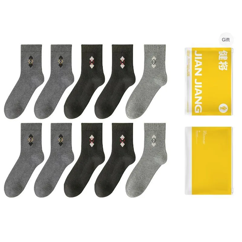 Master Mid Calf Socks Men's Shopping Bag Combo Set-21