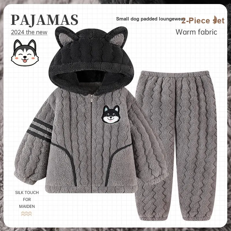 YUZHAOLIN Pajama Set Men's Gray-1