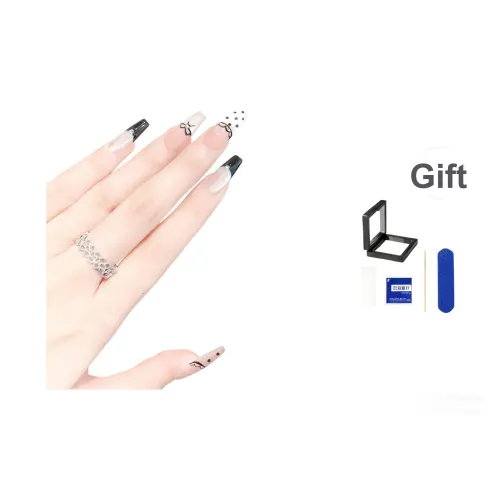 XNTX Midnight Paris False Nail Средний LADDER Cool Color Series Jump Color Polka Dot