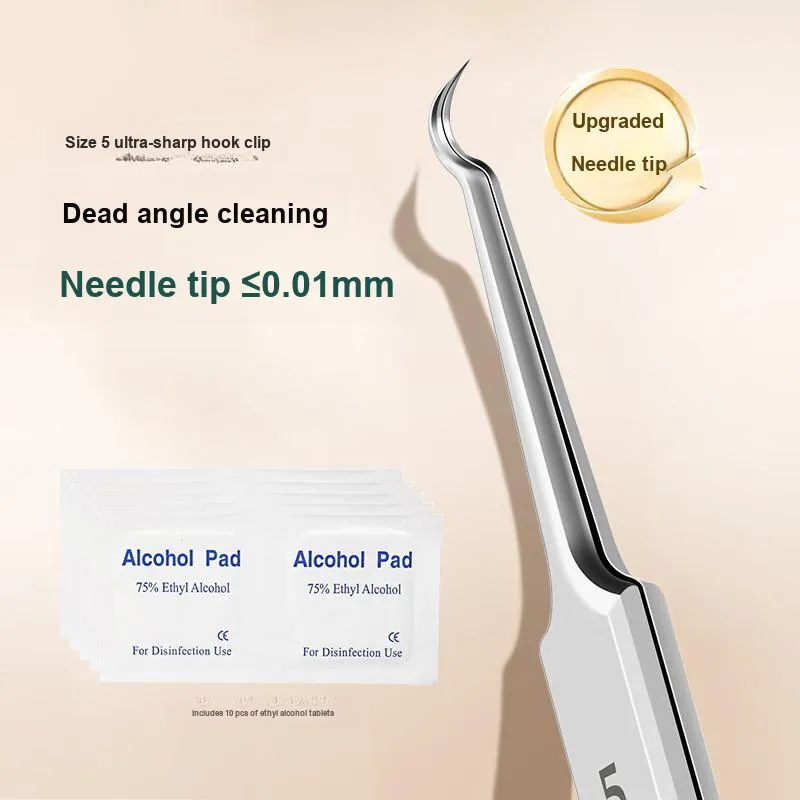 JIANYINGSHU Size 5 Ultra Sharp Hook Clip Make up Tools Blackhead Removal For Acne Treatment-1