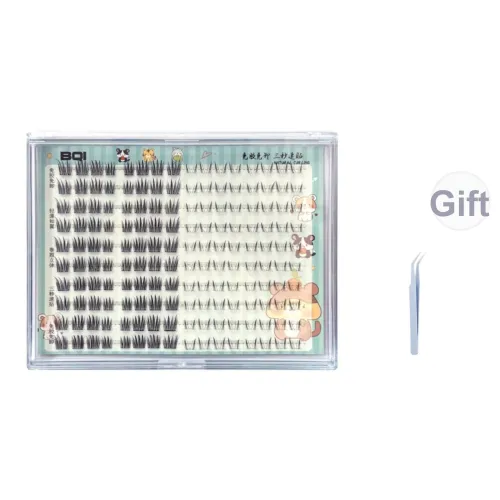 BQI On Camera Черный Персик Клей Бесплатно Eyelashes BOOK Натуральный Увеличивающий Стиль