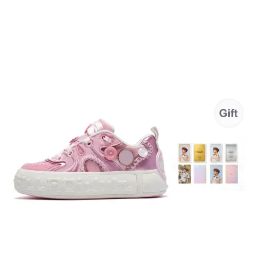 Palladium Anti Slip Wear Resistant Low Top Skateboard Shoes Unisex Light Pink