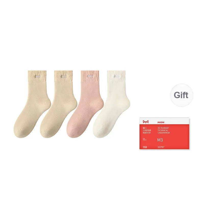 MIIOW Mid Calf Socks Women's Shopping Bag Combo Set-20