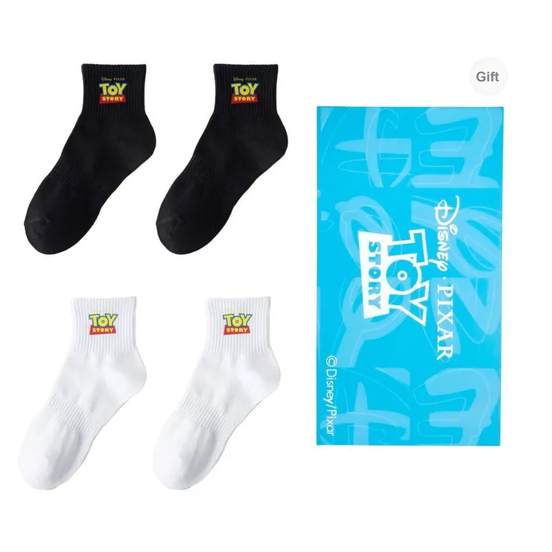 Disney Mid Calf Socks Unisex Box 4 Pack-6