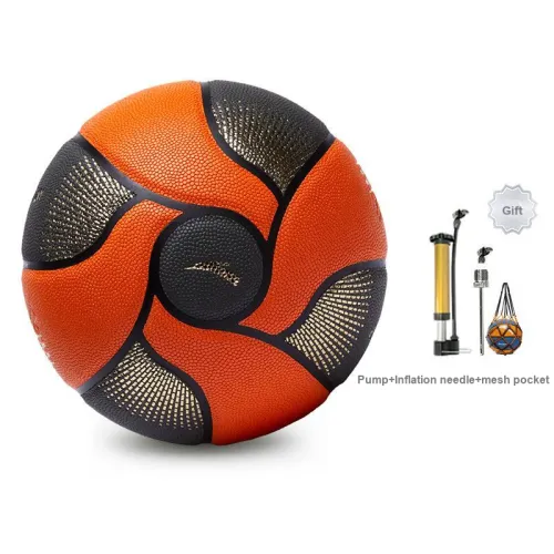 Anta Elixir PU Basketball Black Orange Size 7 Training Men's