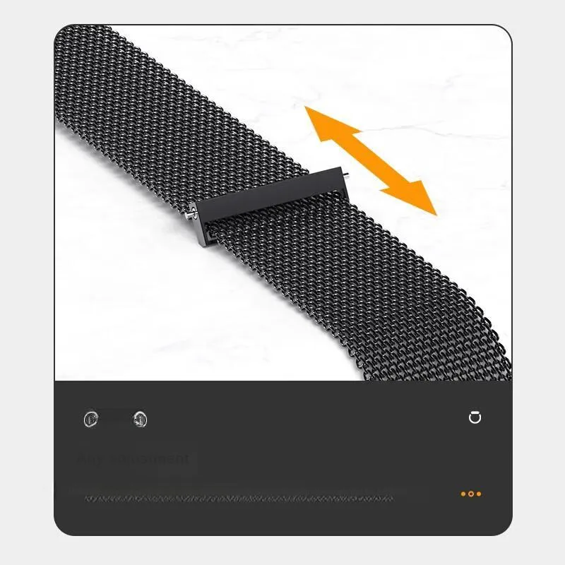 BIAZE Vivoiqoo Compatibility Watch Band 46mm Stainless Steel Material-4
