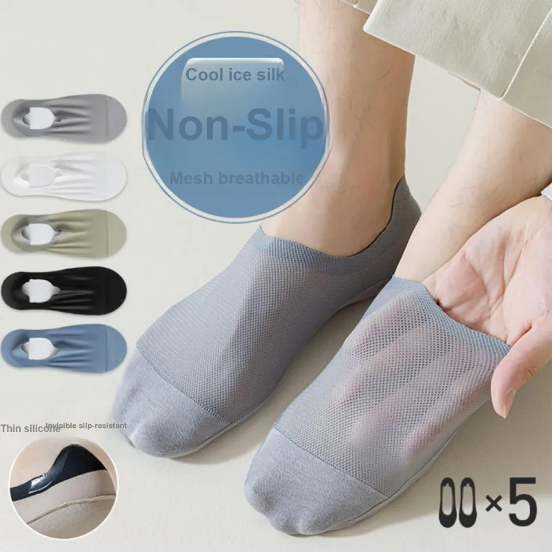 MIIOW No Show Socks Men's 5 Pack Mixed Color-4
