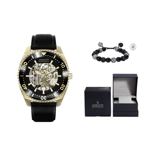 CHARLOTTE RAFFAELLI Автоматический механический механизм Мужские часы серии The Heart of Machinery 44 мм*44 мм*16 мм Черный