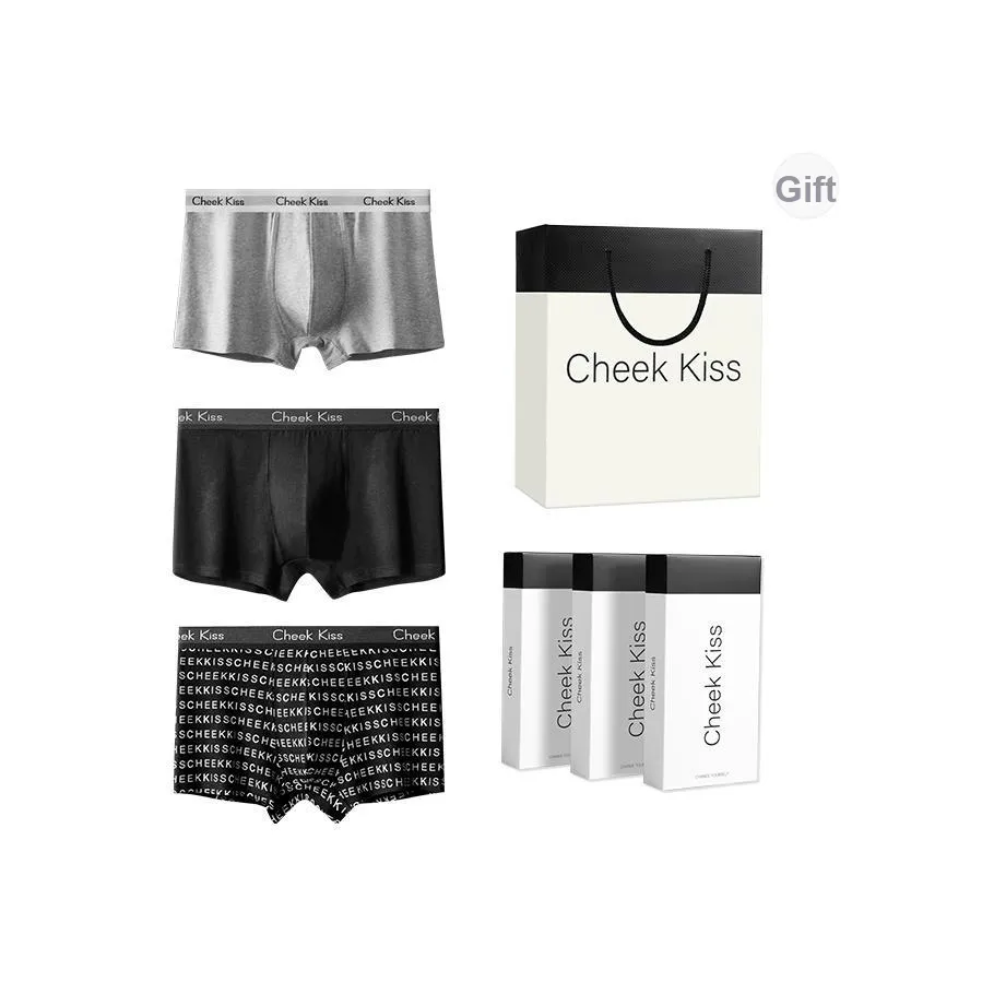Cheekkiss Мужское нижнее белье Удобные Бесшовные Боксеры Набор в подарочной коробке